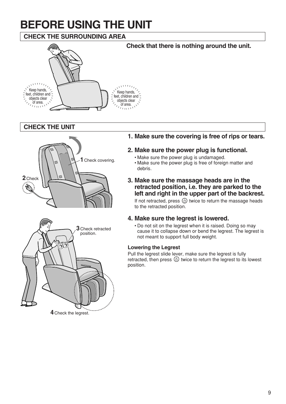 Before using the unit | Panasonic EP1273 User Manual | Page 11 / 27