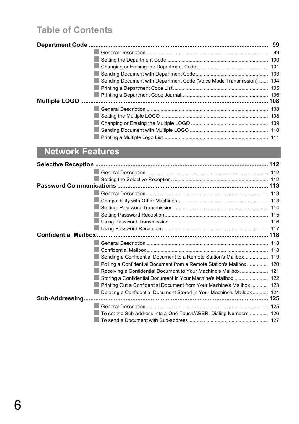 Panasonic UF-890/990 User Manual | Page 6 / 170
