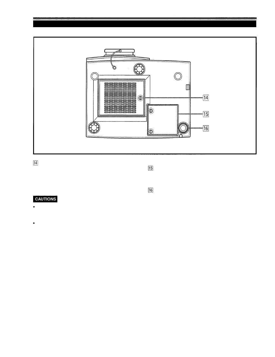 Bottom surface | Panasonic PT-D995U User Manual | Page 10 / 60