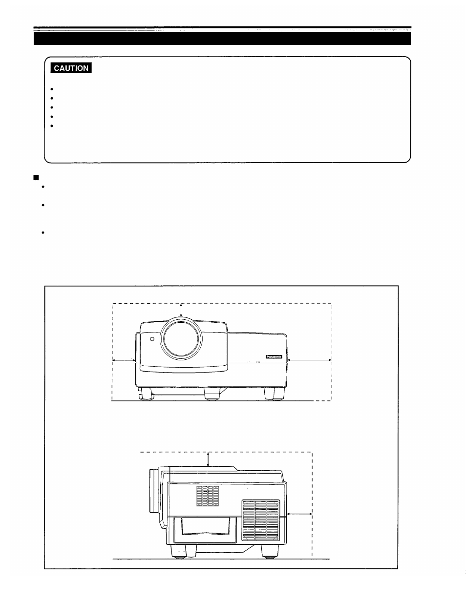 Installing the projector, Precautions for installation | Panasonic PT-D995U User Manual | Page 17 / 60