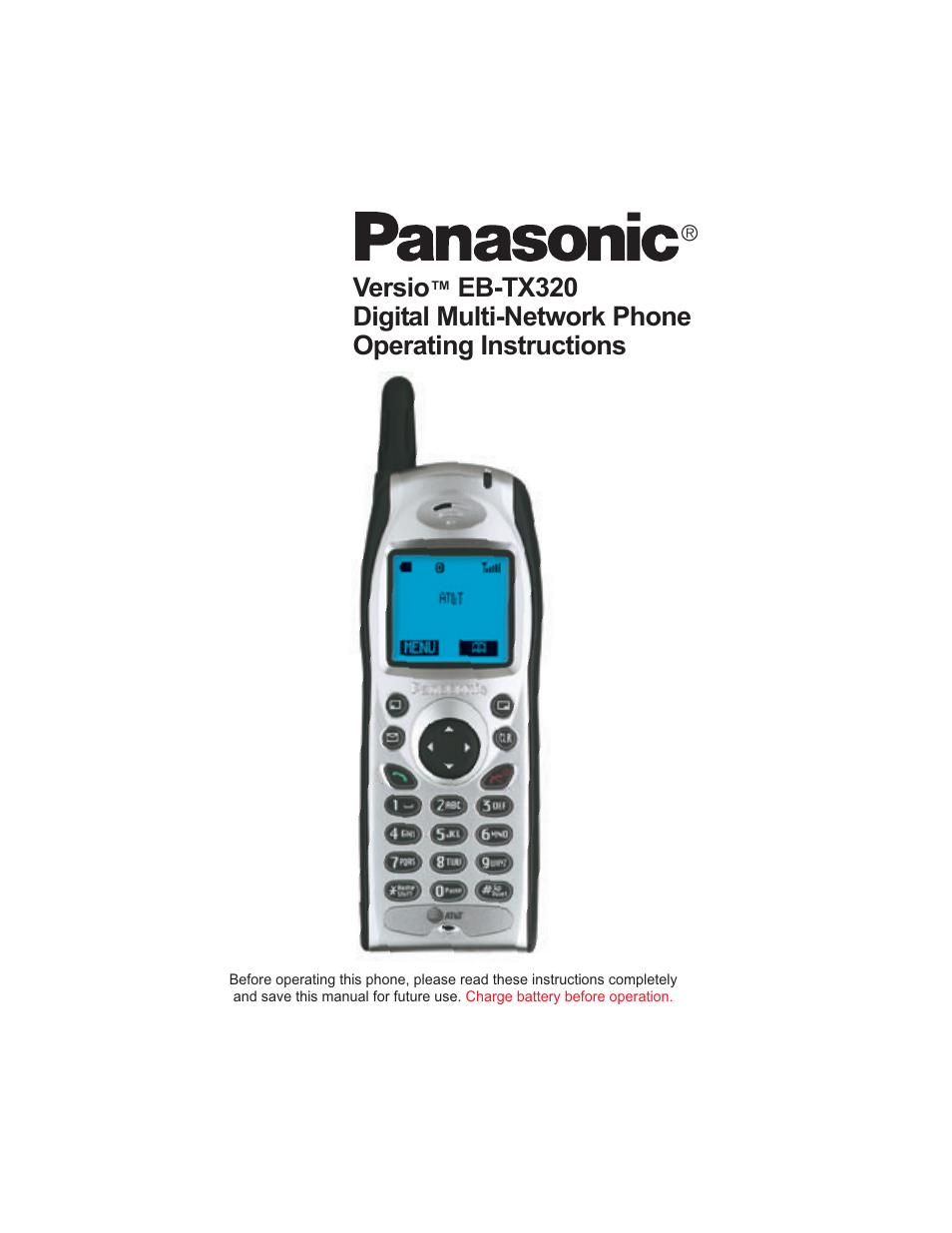 Panasonic Versio EB-TX320 User Manual | 46 pages