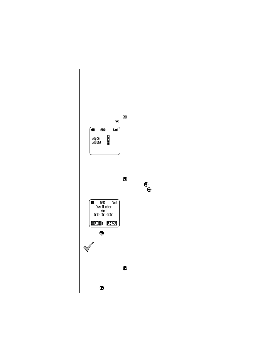 In-call features, Adjusting voice volume, Viewing your own phone number during a call | Muting the mouthpiece | Panasonic Versio EB-TX320 User Manual | Page 30 / 46
