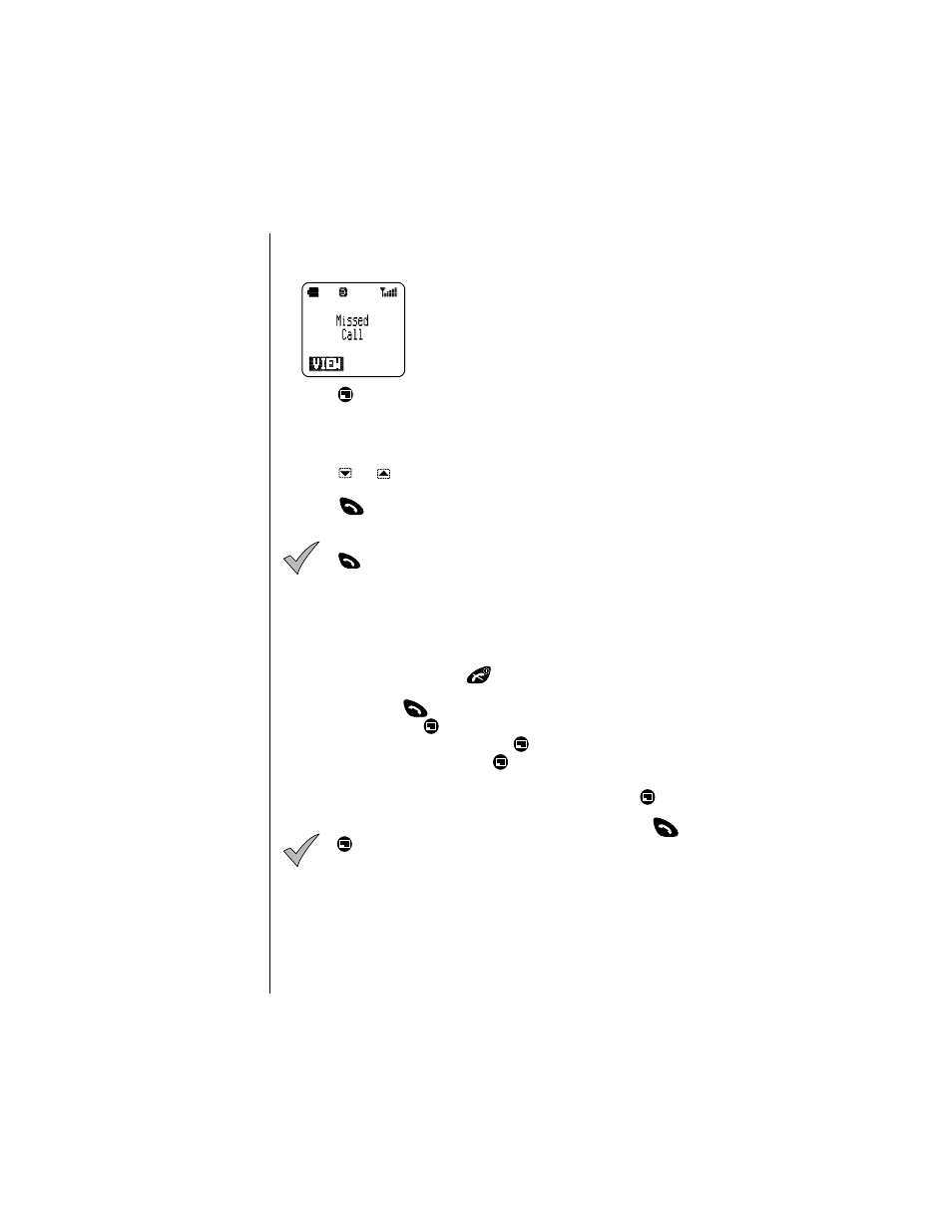 Missed calls, Answer key options | Panasonic Versio EB-TX320 User Manual | Page 32 / 46