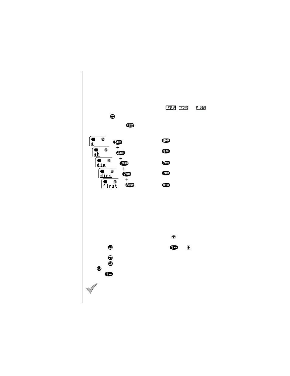 Word entry (word t9) mode, Using word entry (word t9) mode | Panasonic Versio EB-TX320 User Manual | Page 36 / 46