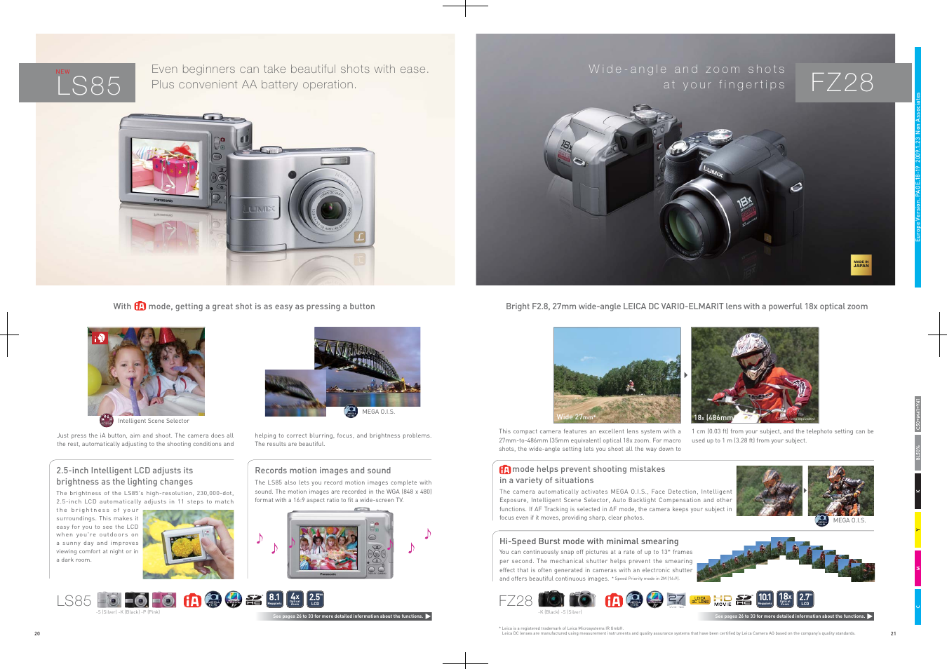 F z 28, Ls85, Fz28 | Panasonic DMC-FT1 User Manual | Page 11 / 22