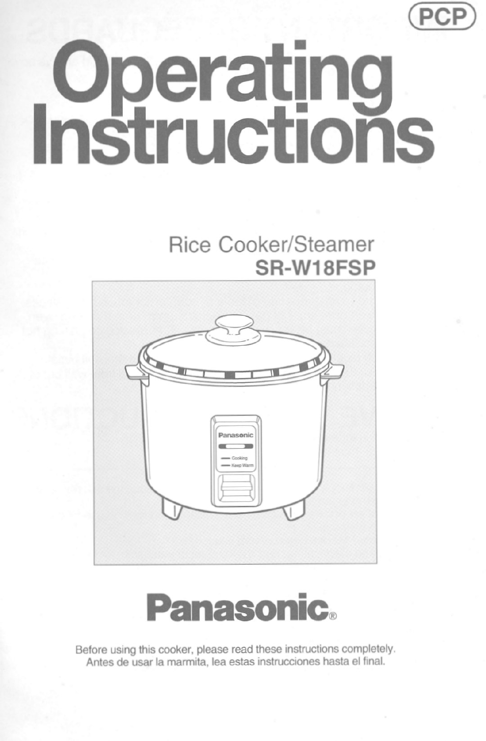 Panasonic SR-W18FSP User Manual | 16 pages