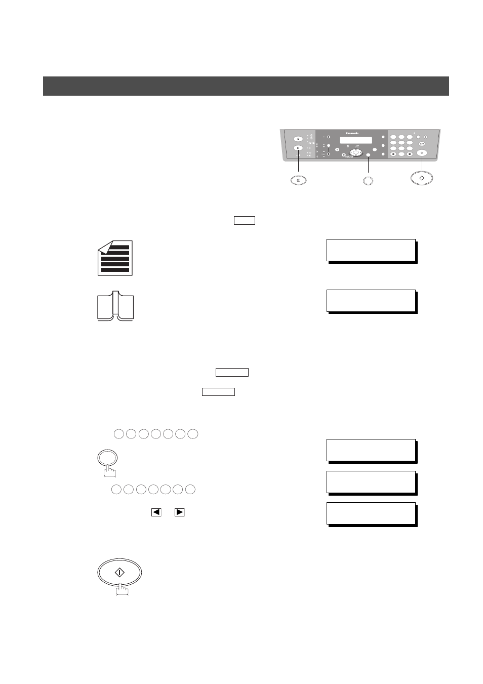 Multi-station transmission (broadcasting), Basic operations, Sending documents | Panasonic DP-150FX User Manual | Page 48 / 112