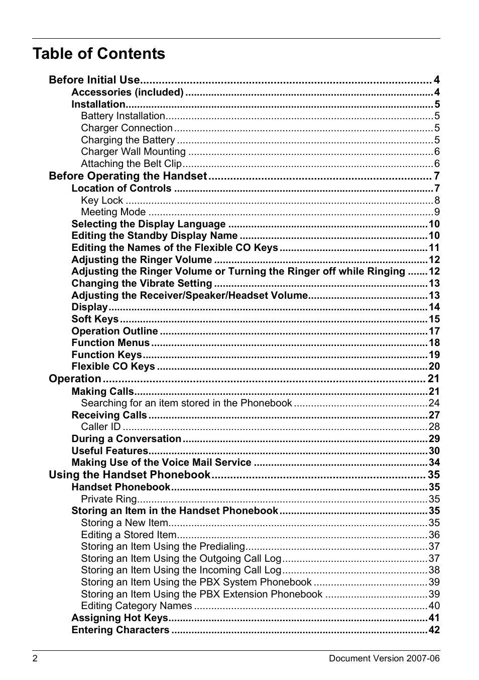 Panasonic KX-TD7694 User Manual | Page 2 / 68