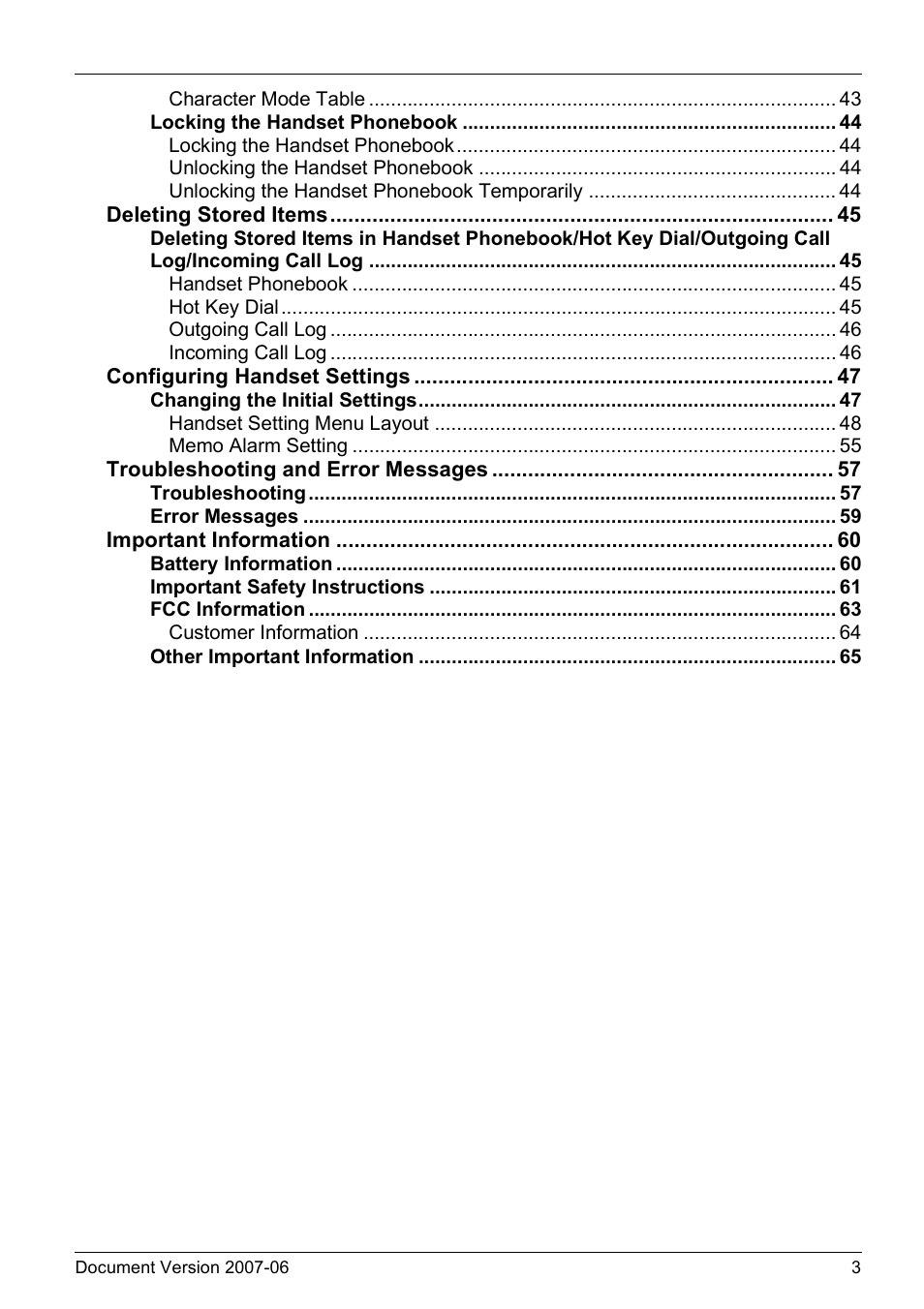 Panasonic KX-TD7694 User Manual | Page 3 / 68