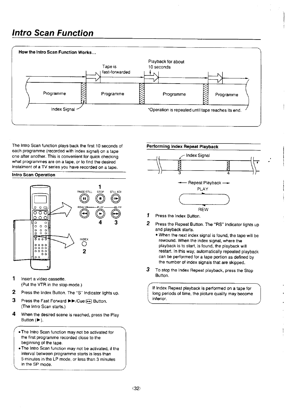 Intro scan function | Panasonic NV-J45 Series User Manual | Page 32 / 41