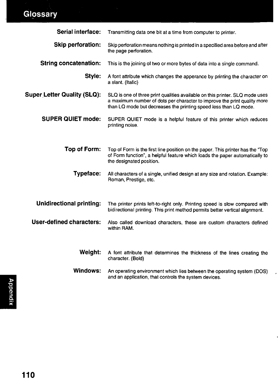 Panasonic KX-P3123 User Manual | Page 110 / 116