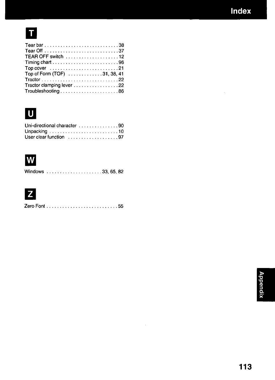 Panasonic KX-P3123 User Manual | Page 113 / 116