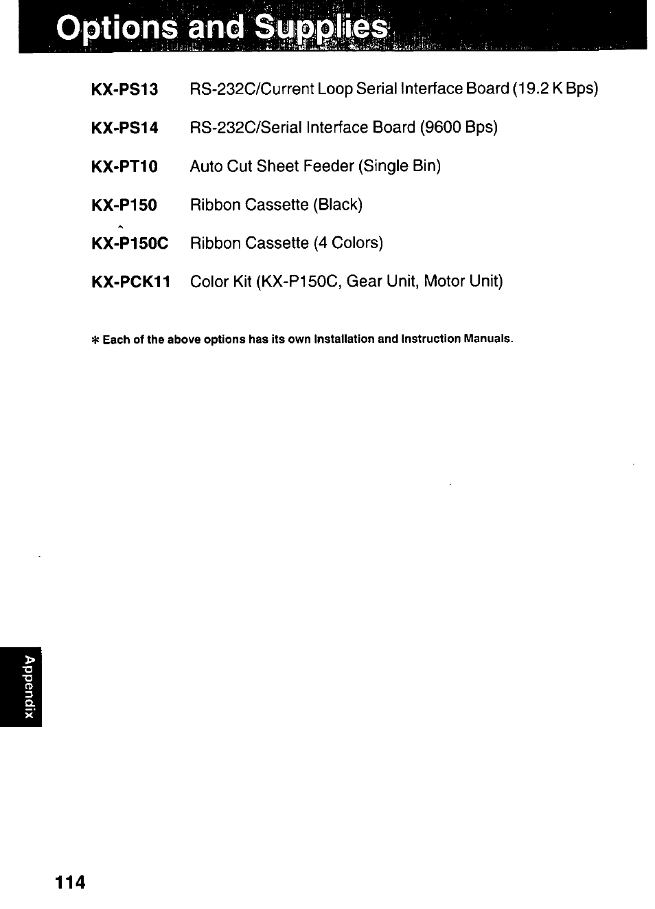 Panasonic KX-P3123 User Manual | Page 114 / 116