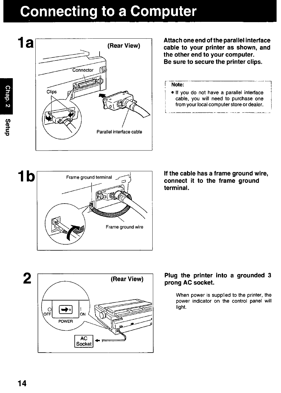 Connecting to a computer | Panasonic KX-P3123 User Manual | Page 14 / 116