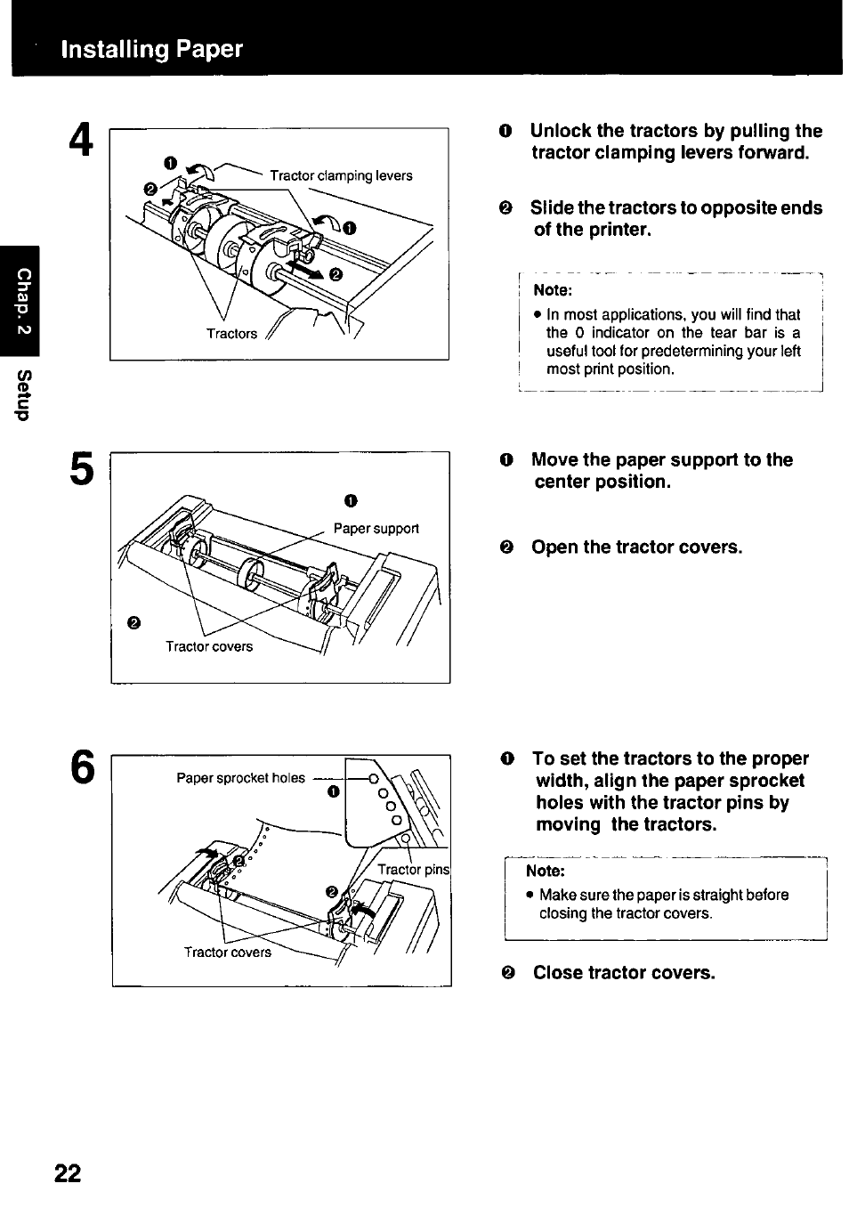 Installing paper | Panasonic KX-P3123 User Manual | Page 22 / 116