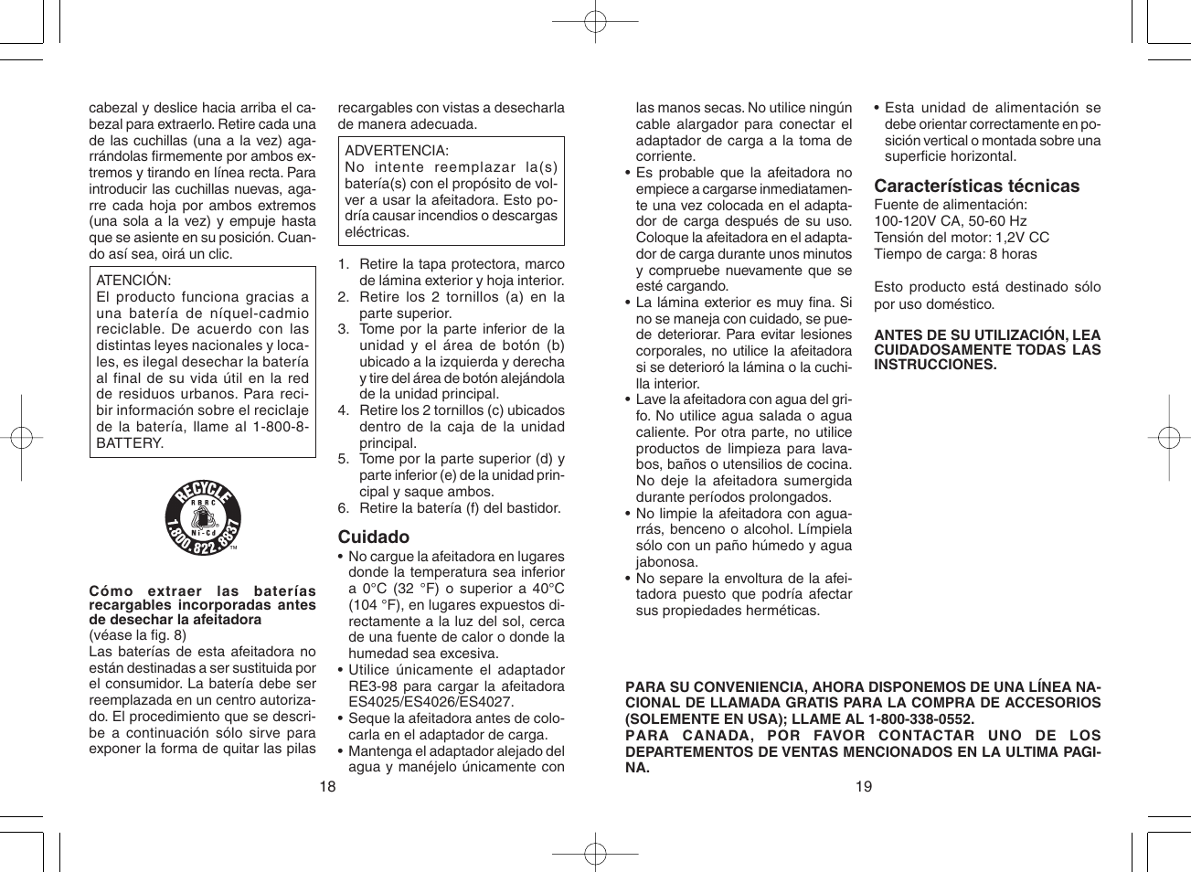 Panasonic ES4027 User Manual | Page 10 / 10
