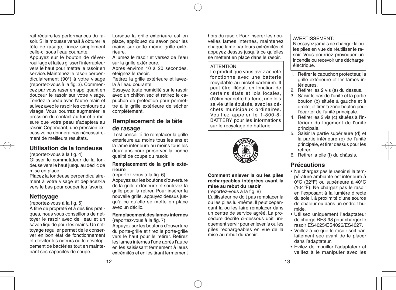 Panasonic ES4027 User Manual | Page 7 / 10