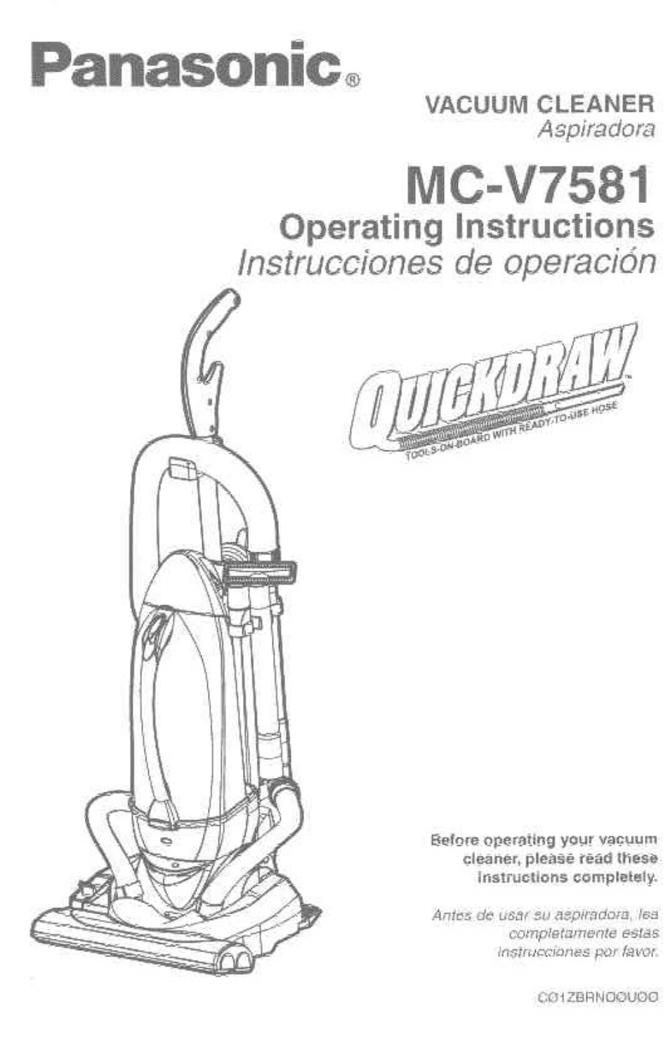 Panasonic MC-V7581 User Manual | 28 pages