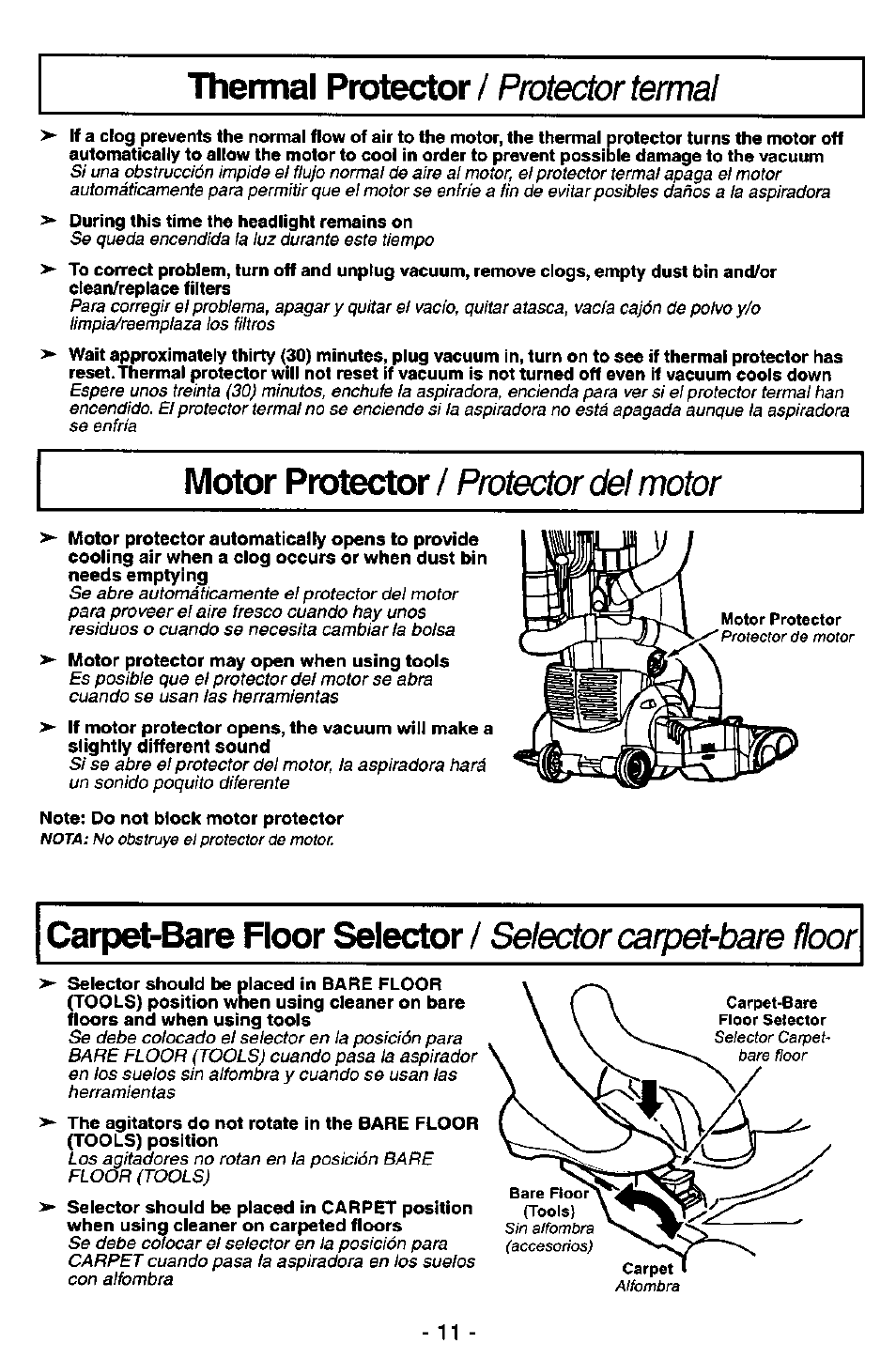Panasonic MC-V7581 User Manual | Page 11 / 28