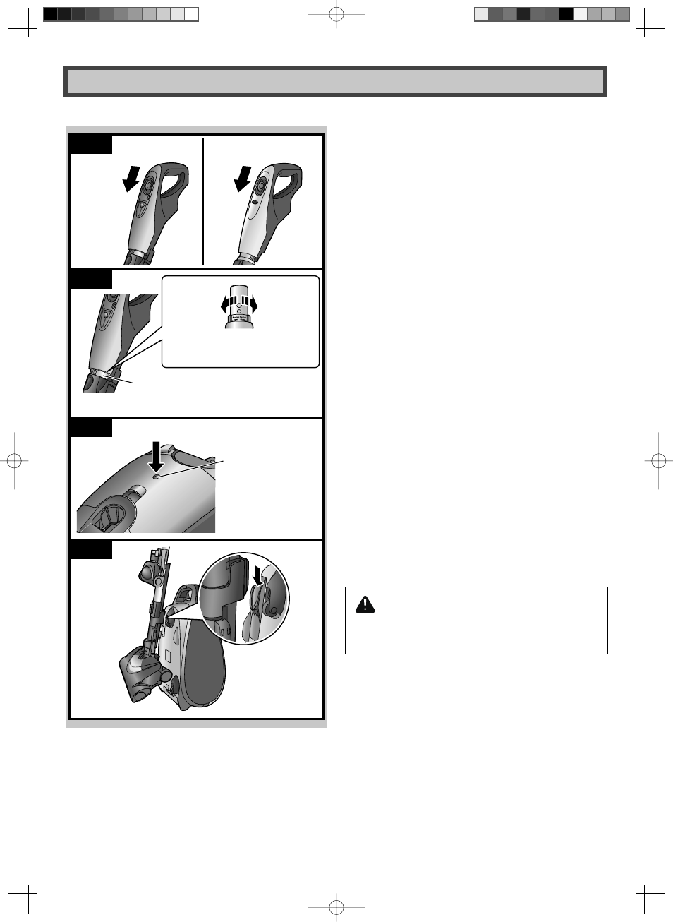 Caution, C-how to operate your cleaner | Panasonic MC-CG887 User Manual | Page 12 / 32