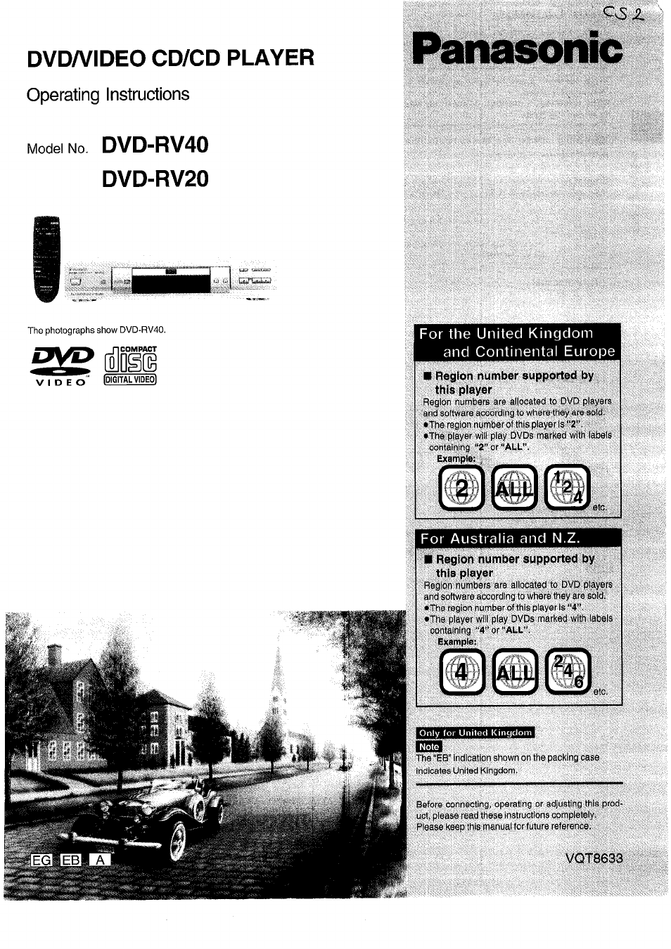 Panasonic DVD-RV40 EN User Manual | 44 pages
