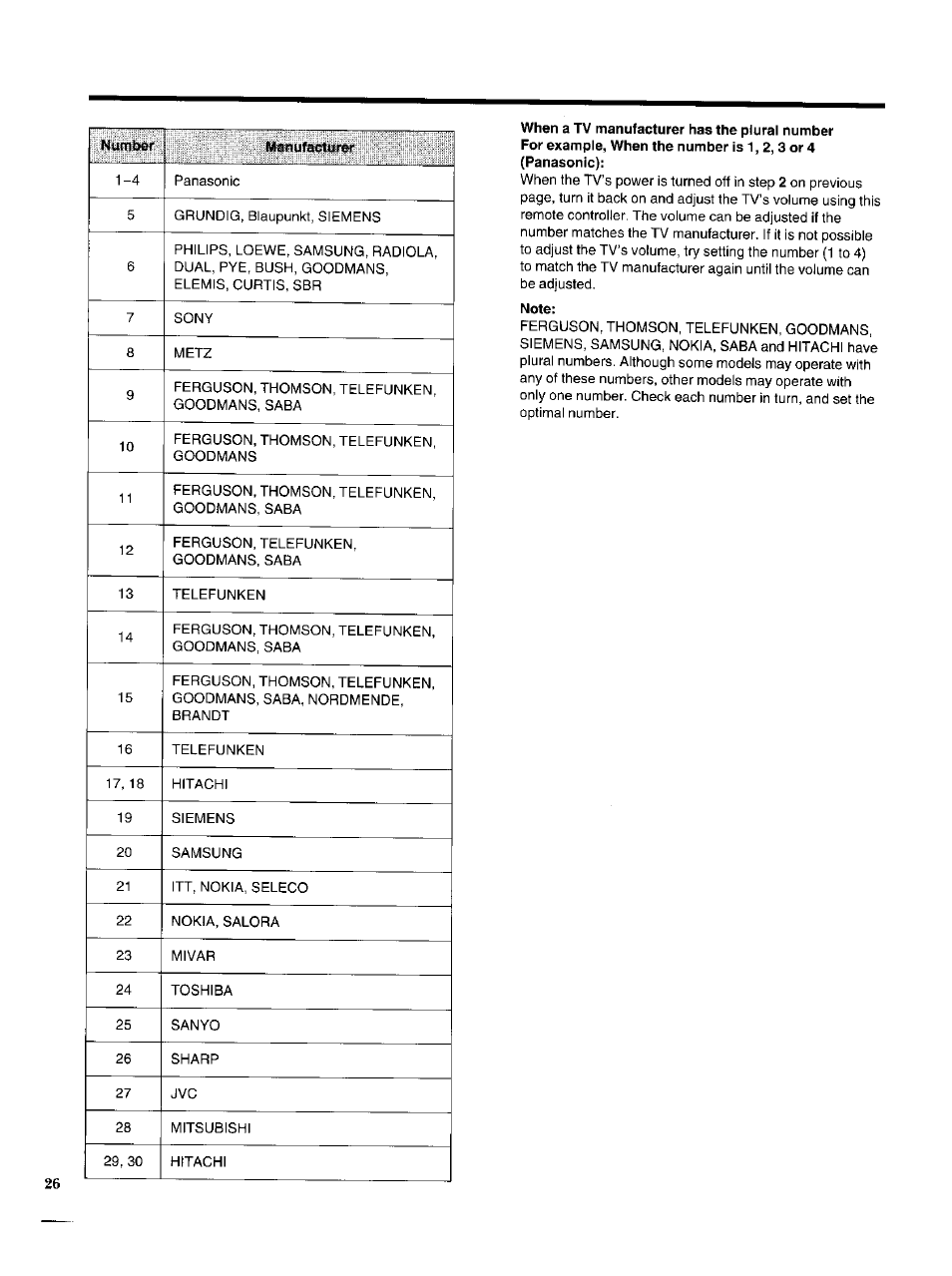 Note | Panasonic NV-HS950AM User Manual | Page 26 / 48