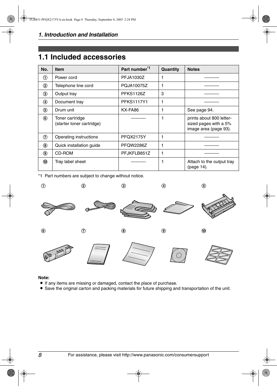Panasonic KX-FLB851 User Manual | Page 10 / 110