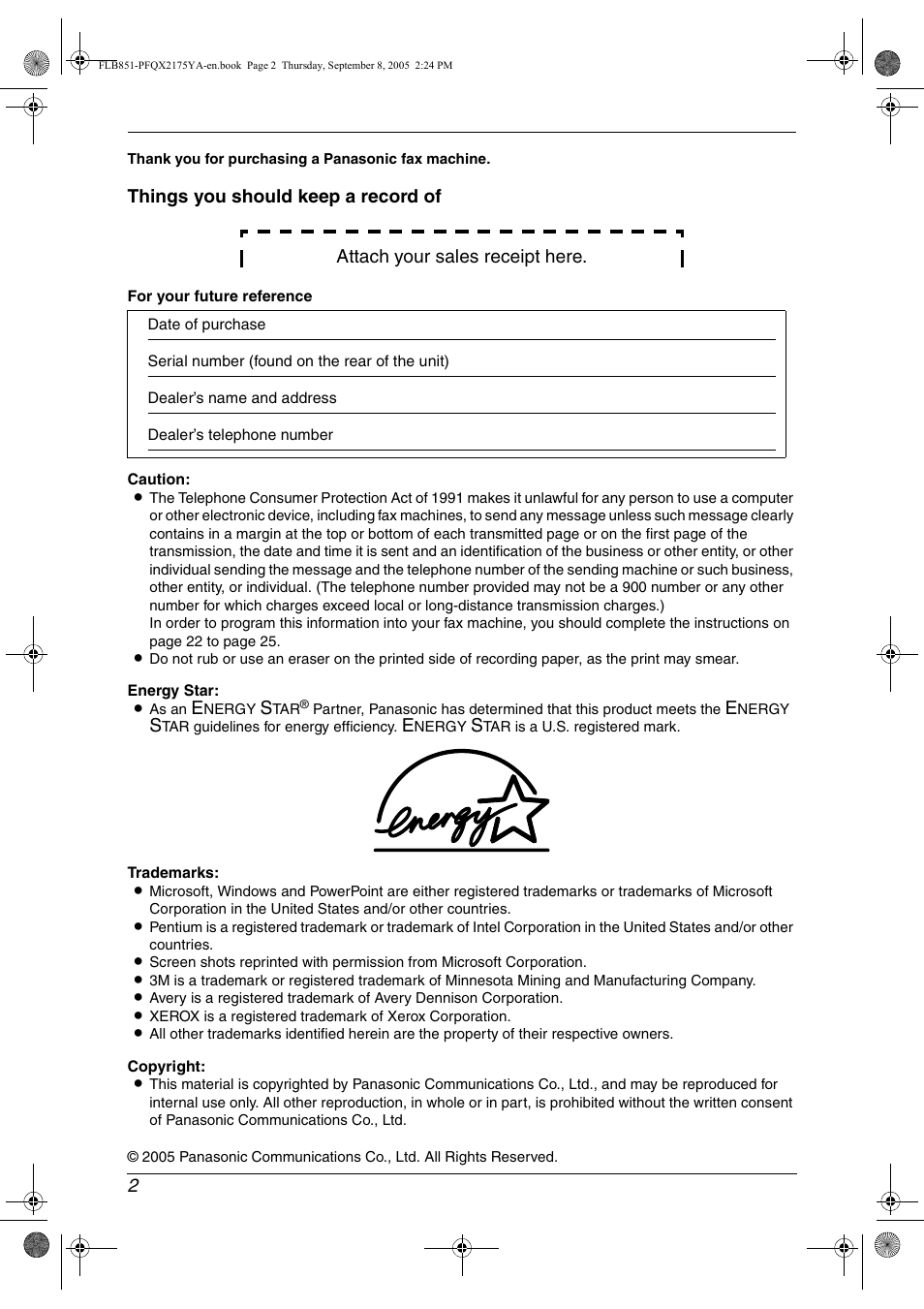 Panasonic KX-FLB851 User Manual | Page 4 / 110