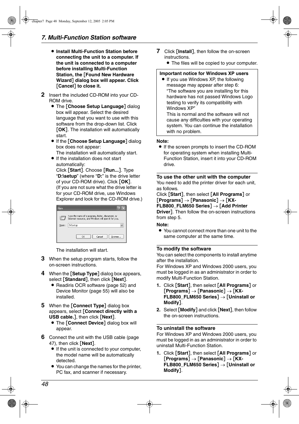Multi-function station software 48 | Panasonic KX-FLB851 User Manual | Page 50 / 110