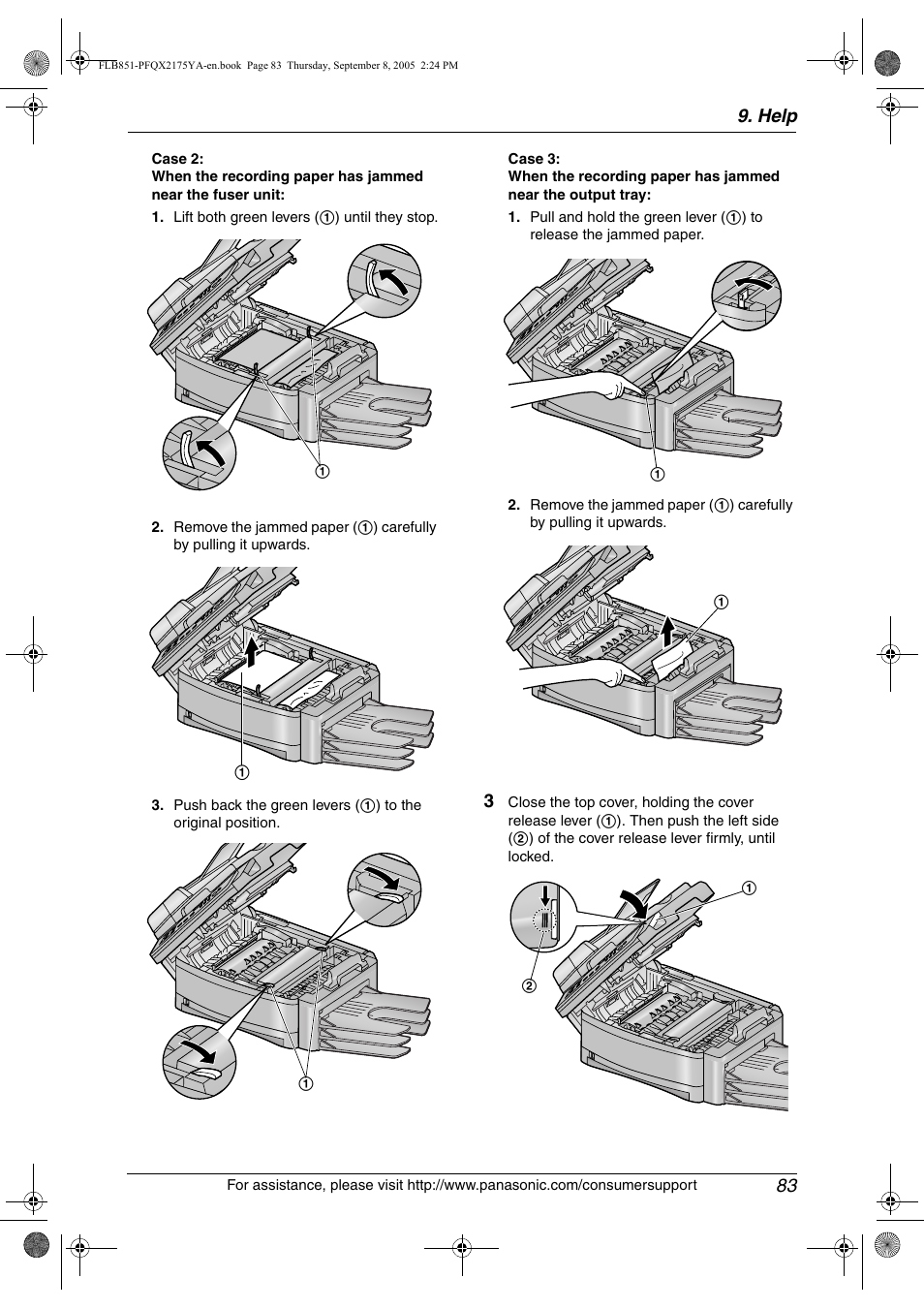 Help 83 | Panasonic KX-FLB851 User Manual | Page 85 / 110