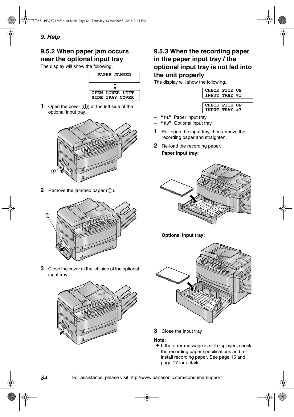 Panasonic KX-FLB851 User Manual | Page 86 / 110
