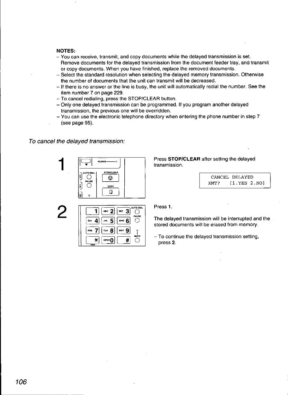 Notes, L] o, J\ o | Panasonic KX-F3100 User Manual | Page 108 / 248