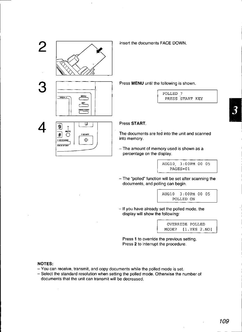 Notes | Panasonic KX-F3100 User Manual | Page 111 / 248