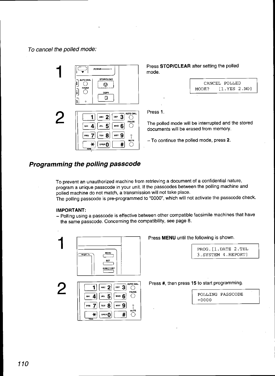 Panasonic KX-F3100 User Manual | Page 112 / 248