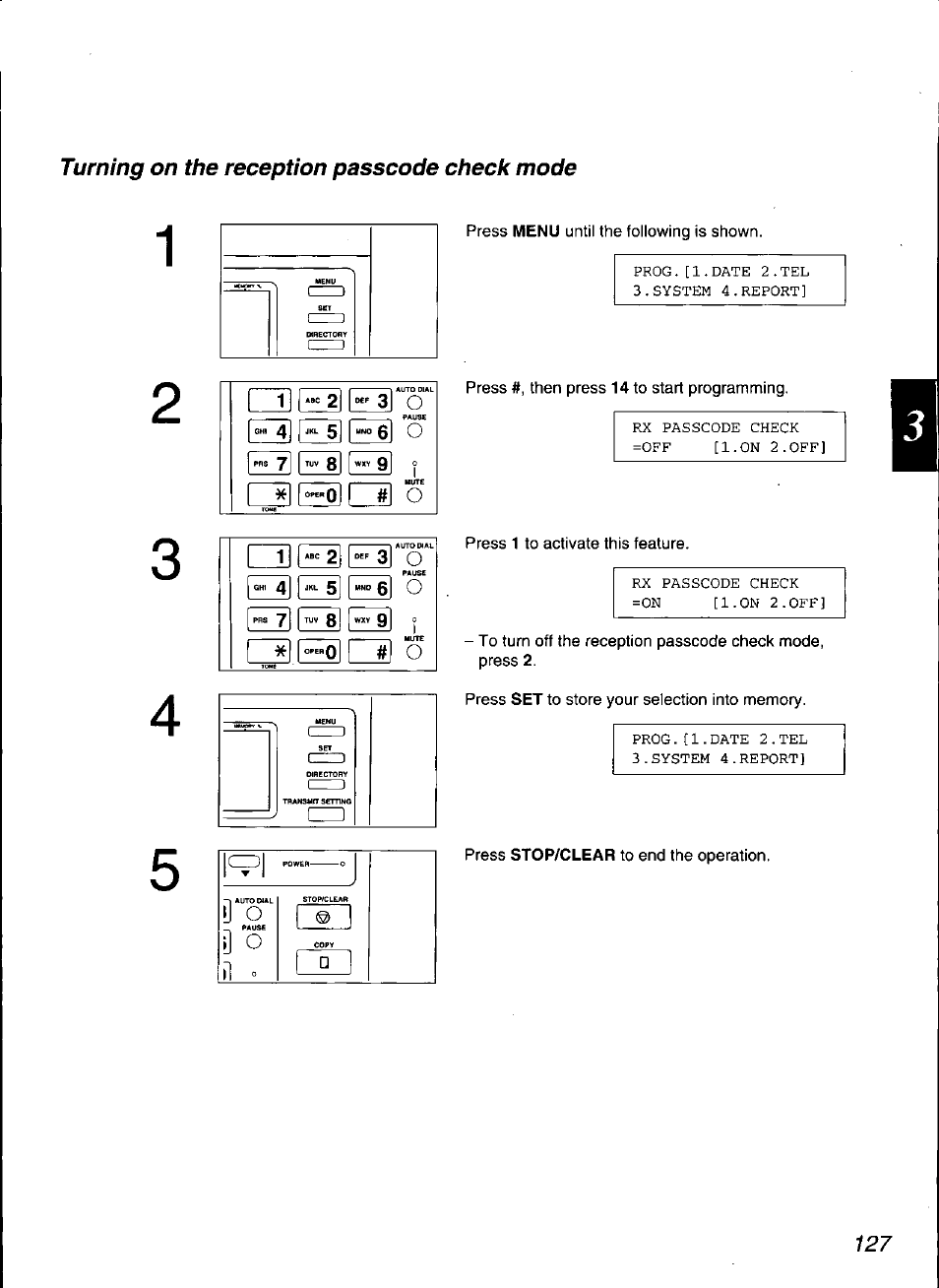 I] o, 3 o 6 o | Panasonic KX-F3100 User Manual | Page 129 / 248