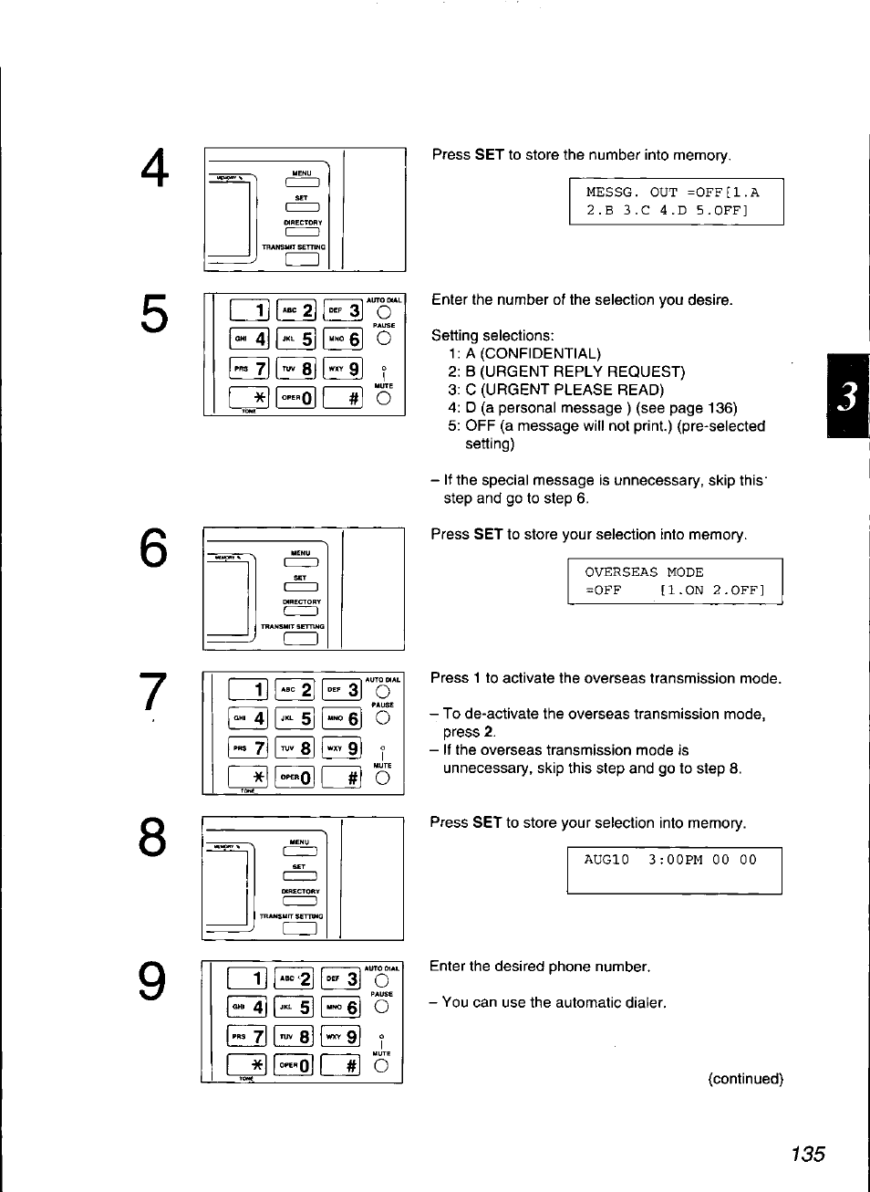 Panasonic KX-F3100 User Manual | Page 137 / 248