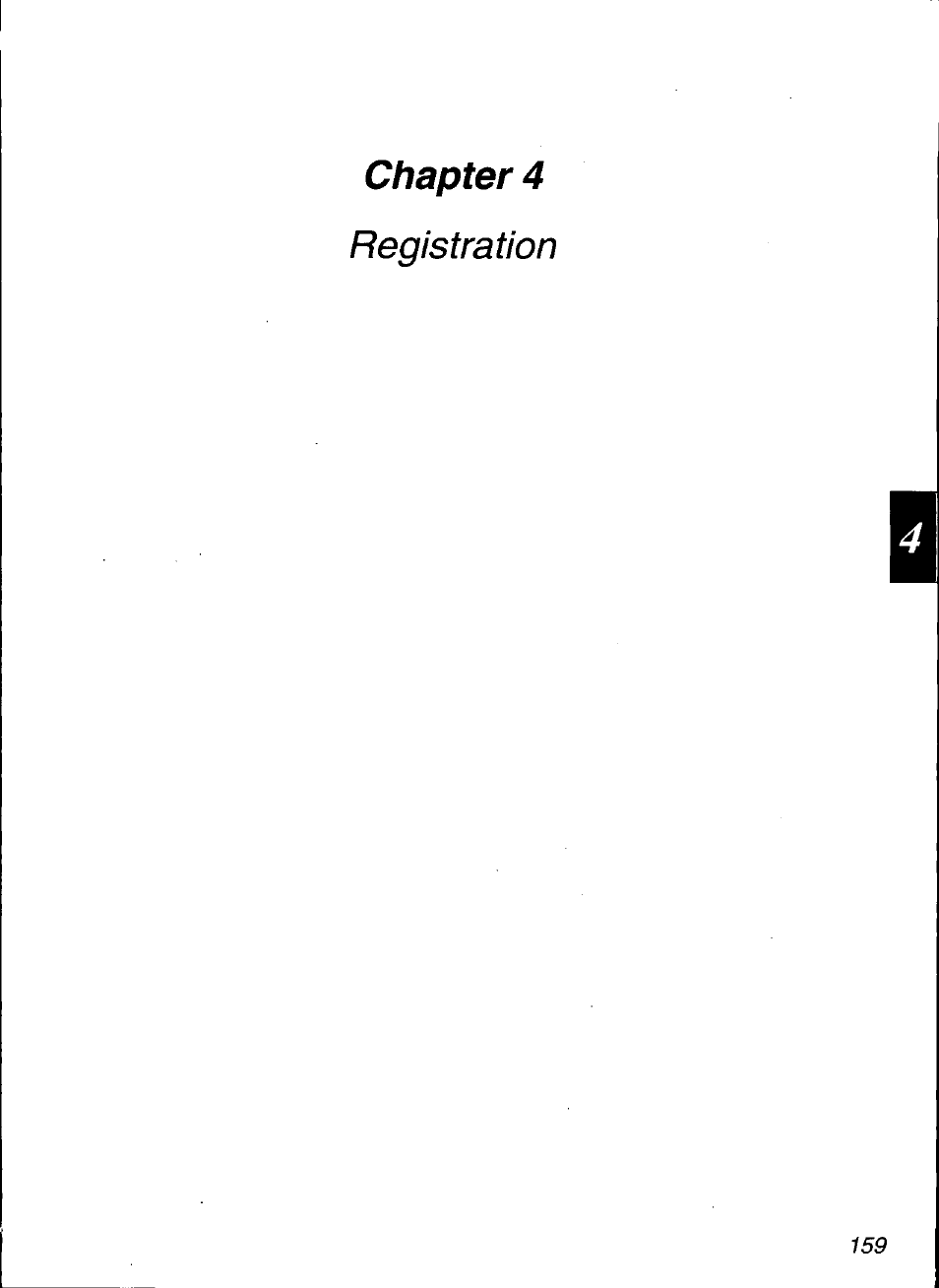 Registration, Chapter 4 | Panasonic KX-F3100 User Manual | Page 161 / 248