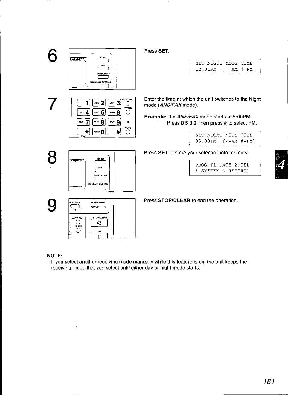Note | Panasonic KX-F3100 User Manual | Page 183 / 248