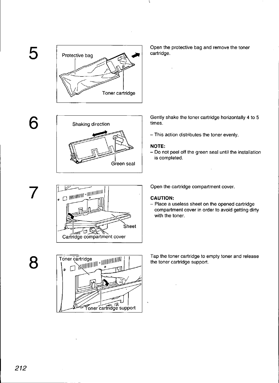 Note, Caution | Panasonic KX-F3100 User Manual | Page 214 / 248