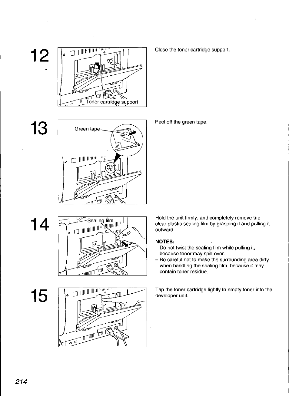Notes | Panasonic KX-F3100 User Manual | Page 216 / 248