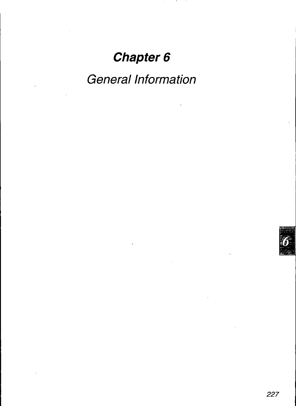 General information, Chapter 6 | Panasonic KX-F3100 User Manual | Page 229 / 248