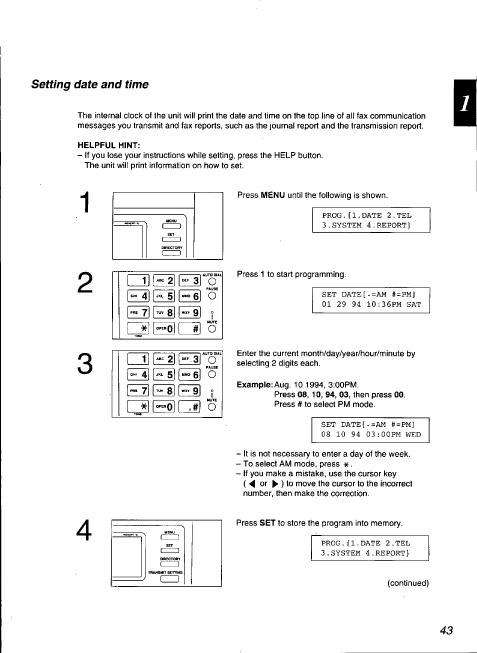 Panasonic KX-F3100 User Manual | Page 45 / 248