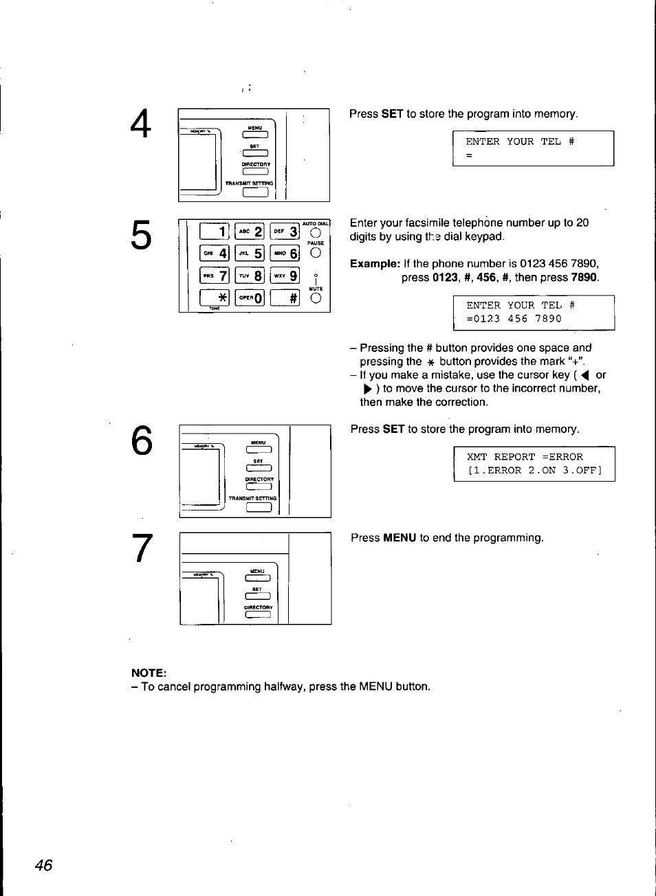 Note | Panasonic KX-F3100 User Manual | Page 48 / 248