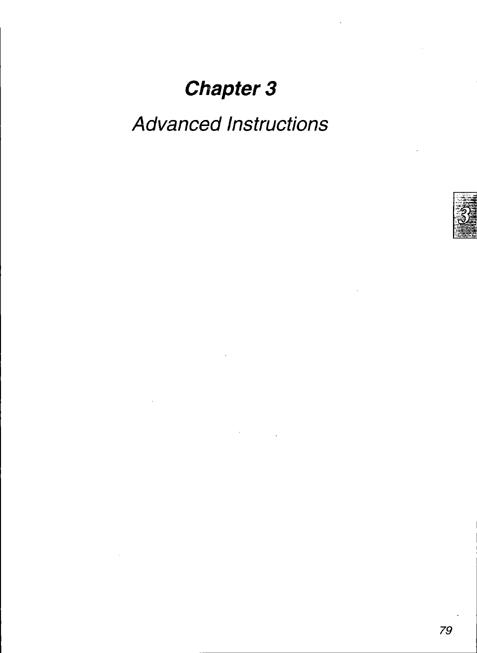 Advanced instructions, Chapter 3 | Panasonic KX-F3100 User Manual | Page 81 / 248