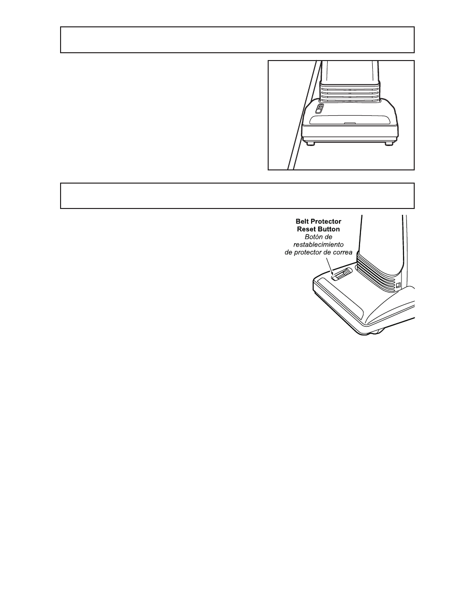 Edge cleaning / limpieza para orillas, Belt protector / protector de correa | Panasonic MC-V400 User Manual | Page 13 / 28