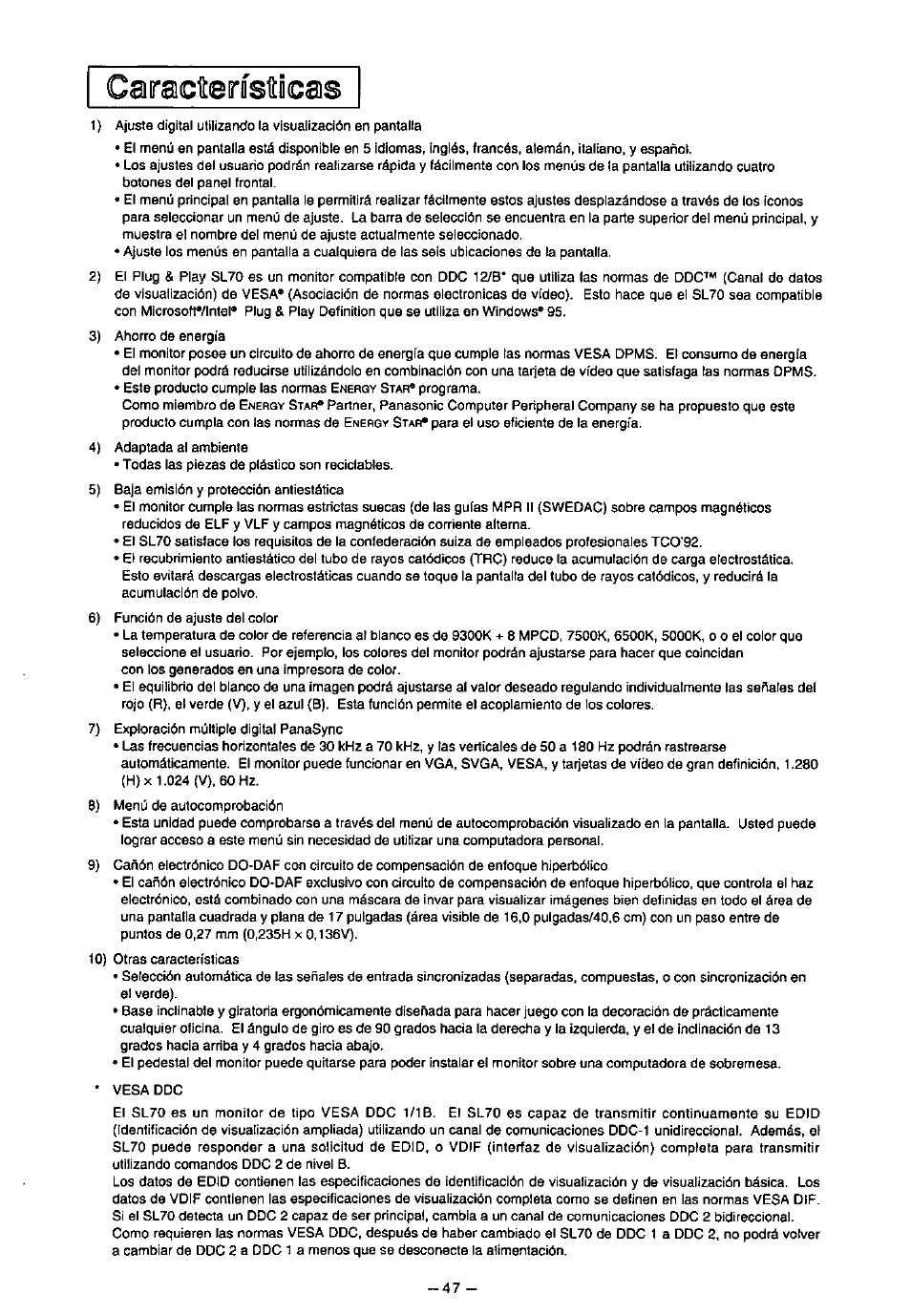 Panasonic SL70 User Manual | Page 52 / 70