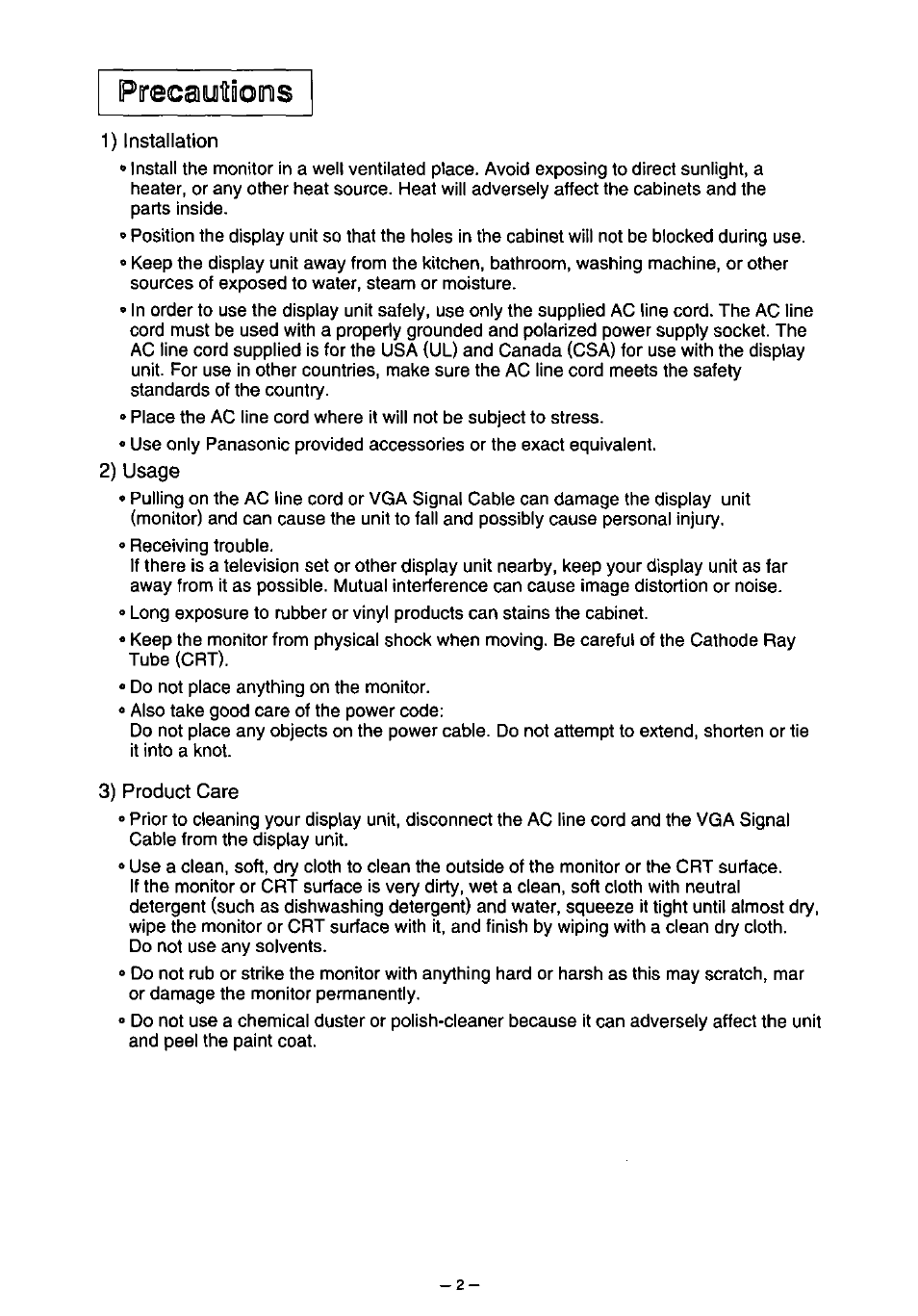 Panasonic SL70 User Manual | Page 7 / 70
