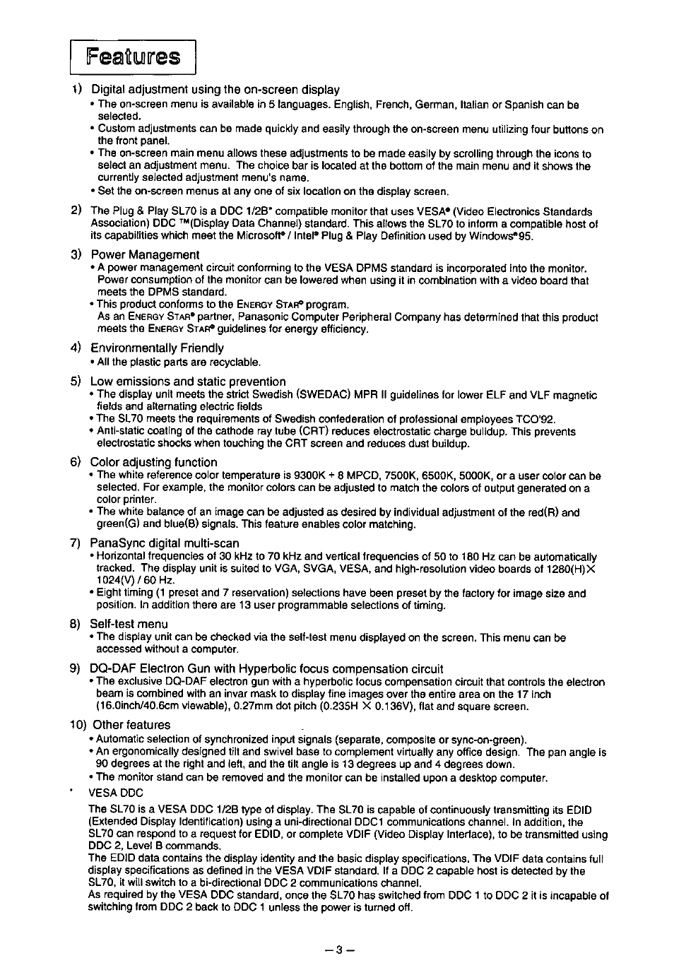 Panasonic SL70 User Manual | Page 8 / 70