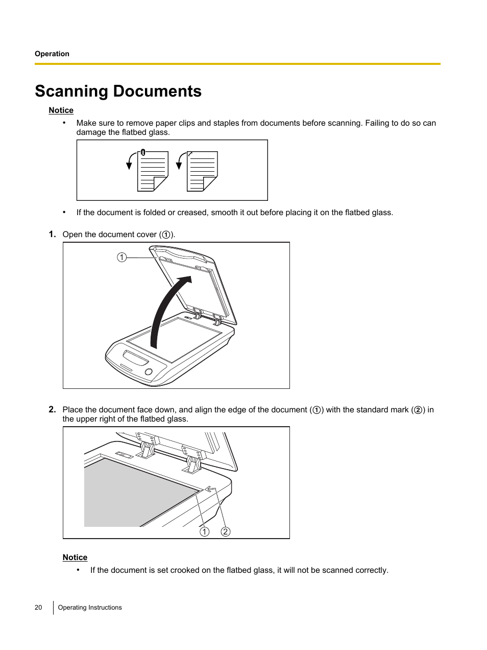 Scanning documents | Panasonic KV-SS080 User Manual | Page 20 / 32