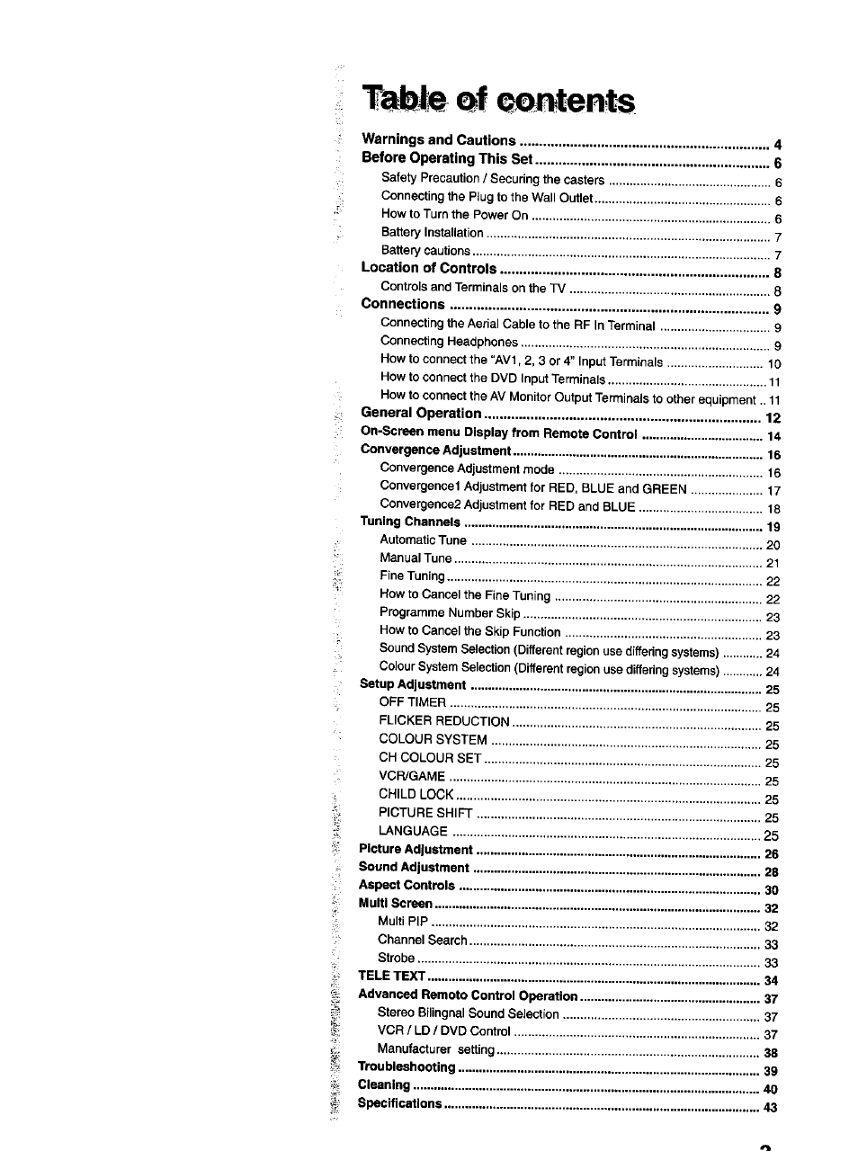 Panasonic TX-47P600H User Manual | Page 3 / 44